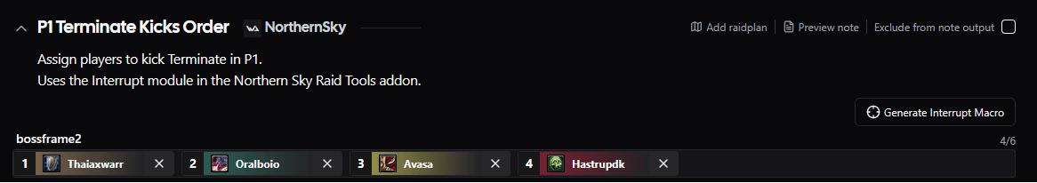 A generated interrupt macro